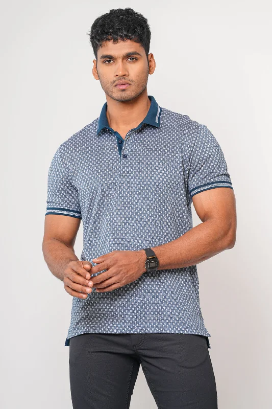 Double Mercerised Luxury Printed Polo Shirt