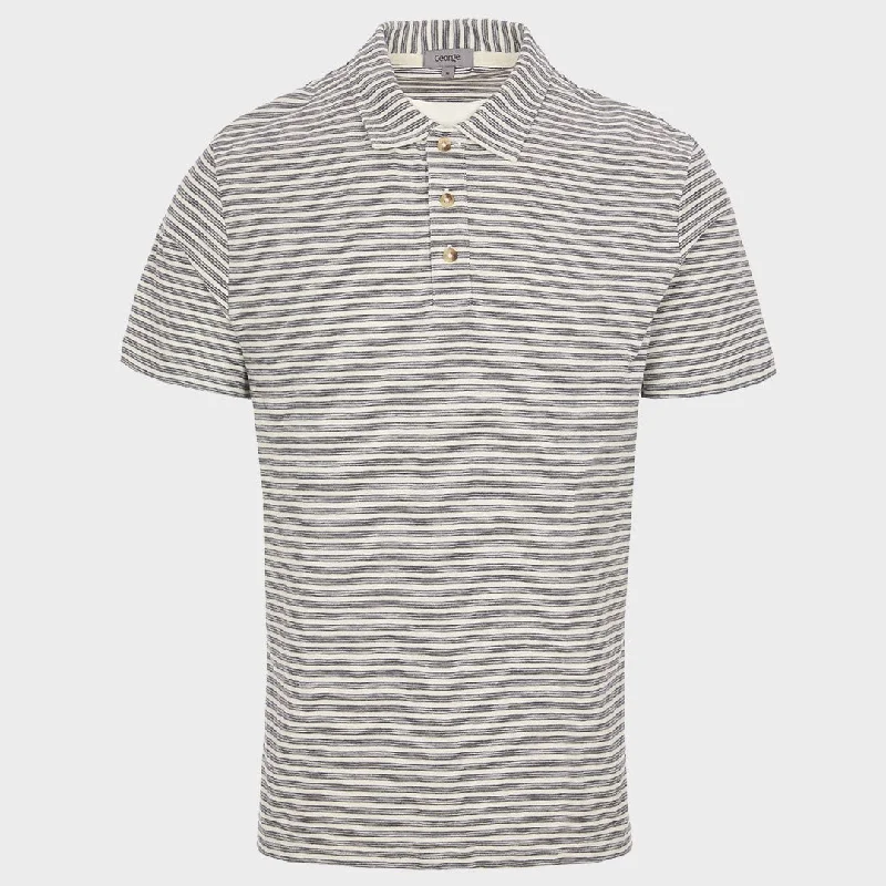 Mens Striped Polo