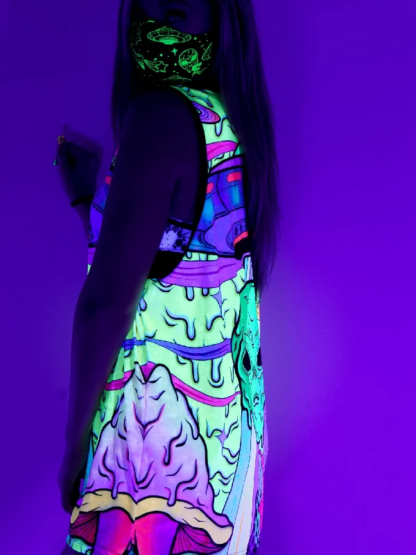 Neon Alien Drip Invasion (Yellow) Unisex Tank Top