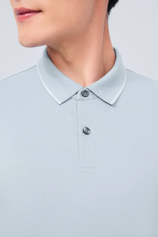 Super Soft Pique Tipped Polo | Grey Blue BLE251 Super Soft Pique Tipped Polo | Grey Blue BLE251