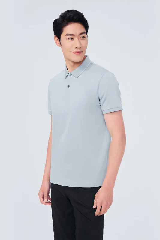Super Soft Pique Tipped Polo | Grey Blue BLE251 Super Soft Pique Tipped Polo | Grey Blue BLE251