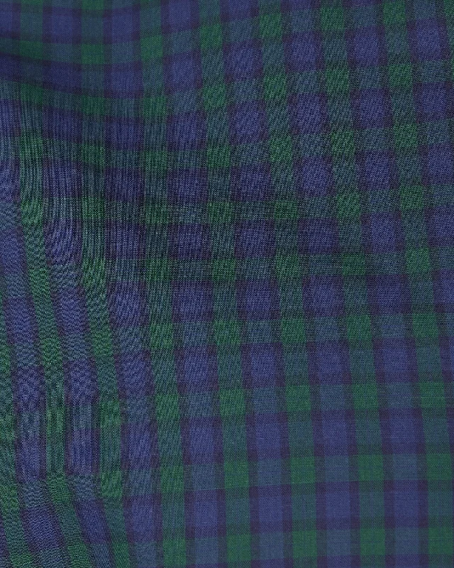 Green & Navy Poplin Checked Shirt