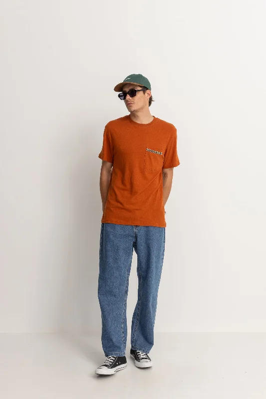 Linen Ss T Shirt Burnt Clay