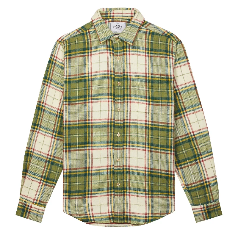 Portuguese Flannel Portlad Check Shirt Green / White / Red / Yellow