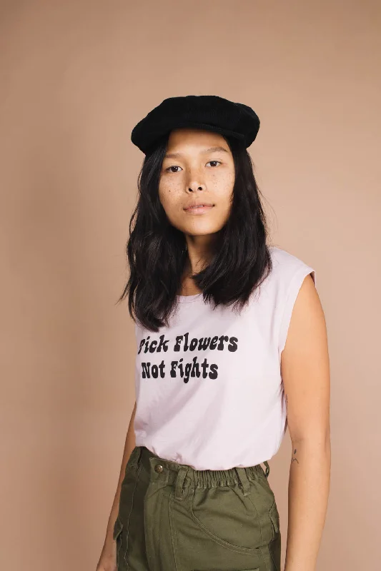 Pick Flowers Not Fights Muscle Tee for Women
