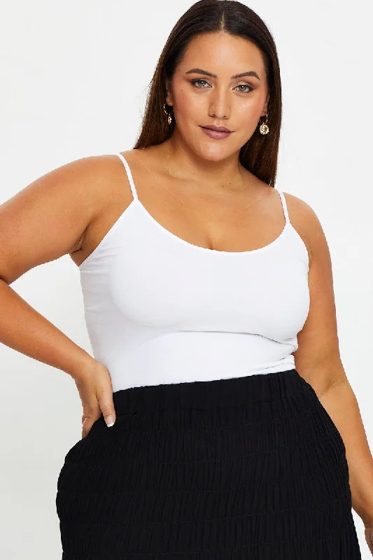 White Singlet Top Seamless